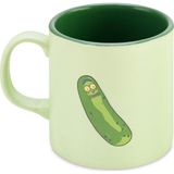 Mabbels Pickle Rick Desenli Porselen Kahve Fincanı 330 ml Yeşil Renk Tek Parça