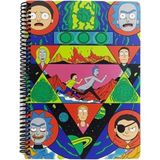mabbels rick and morty spiralli not defteri kırmızı 80 yaprak çizgili 17x24cm dft-388517 - Karışık