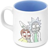 Mabbels Rick And Morty ug Dış Beyaz İç Mavi Kupa