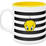 Mabbels Tweety ve Sylvester Seramik Dış Beyaz İç Sarı Kupa