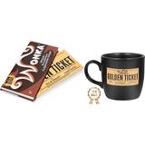 Mabbels Willy Wonka Çikolata Defter ve Altın Bilet Mug Kahve Renk 19,5 cm x 9,5 cm Ölçüler