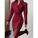Mabel Blazer Elbise DRC0093 - Bordo