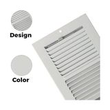Mabelme 10" x 4" 2 Yollu Hava Akışı Duvar ve Tavan Kaydı Buzul Beyaz Kaplama | 4 "x 10" 2 Yönlü Hava Difüzörü | Ev Yan Duvarları ve Tavan Için Hava Delikleri | Sierra