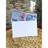 Mabelme 100 Adet Kendinden Yapışkanlı Zarf Davetiye Mektup Para Belge Dilekçe Düğün Kına Nişan Sünnet 16,3cm x 11,5cm 100'LÜ - Option-1