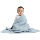 Mabelme %100 Organik Pamuk Bebek Örme Battaniye Hediye Kutulu - Yumuşak Yürümeye Başlayan Çocuk, Beşik, Bebek Arabası Battaniyesi - Yeni Doğanlar Için Nötr Kundak ve Alma Battaniyesi, 76 cm x 101 - 2328M - 1 x 32 x 27 cm
