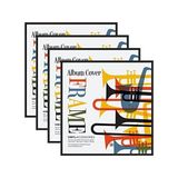 Mabelme 12,5 x 12,5 Parlak Pleksiglas ve Şık Minimalist Tasarımlı Siyah Alüminyum Albüm Çerçevesi - Duvara Monte - Asma Donanımı Dahildir (4 Paket) - -- - Option-1