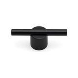 Mabelme 16 mm Siyah Renkli Tek Delikli Kulp - 1BW-Beyaz - Ahşap