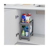 Mabelme 2 Katlı Tekerlekli Tezgah Altı Düzenleyici, Mutfak, Banyo, Ardiye ve Depo Için Yer Tasarruflu Depolama Rafı | Kompakt ve Pratik Tasarım (40X36X23CM) (Gri) - Option-1