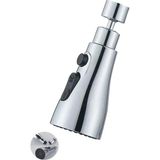 Mabelme 3 Fonksiyonlu Mutfak Musluk Başlığı, 360 Derece Döner, Su Tasarruflu, Gümüş, Paslanmaz Çelik, 22MM Dişli Borulara Uyumlu (Krom) - Option-1
