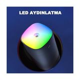 Mabelme 400 ml Ultrasonik Hava Nemlendirici Ortam Nemlendirici Işıklı Hava Nemlendirici Buharlı Nemlendirici Buhar Makinesi ve Aroma Difüzörü H2O Nemlendirici Oda Nemlendirici Hava Temizleyici (Siyah)
