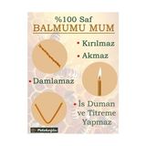 Mabelme (50 Adet) Mum Dilek Mumu Doğal Petek Ince Uzun Parti Nişan Düğün Ritüel Doğum Günü Mum - Option-1