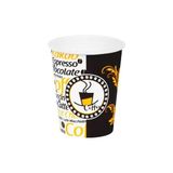 Mabelme 7 Oz Desenli Kalın Karton Bardak, 180 ml Kağıt Bardak Çay ve Kahve Için 100 Adet (180, Mililitre) - 0 - Siyah - Option-1