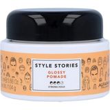 Mabelme Alfaparf Milano Style Stories Glossy Parlaklık Sağlayan Saç Pomadı 100 ml - 1 GB - Acı Kahverengi - Option-1