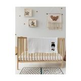 Mabelme & Bestie Ayı FIGÜRLÜ%100 Pamuk Müslin Bebek Battaniyesi – Oeko-Tex Sertifikalı, 75X75 Cm, Nefes Alabilir, Yumuşak Örtü (Beyaz) - 2328M - 1 x 32 x 27 cm