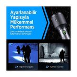 Mabelme Bix Flashlight BX2143FL 24W Led, Max. 1100 Lümen Parlaklık ve 950 Metreye Kadar Menzilli, Zoom Özellikli Şarj Edilebilir Kamp ve Acil Durumlar Için Çok Modlu Kompakt El Feneri - 0,5