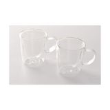 Mabelme Borosilikat Çift Cidarlı Espresso Bardağı, Şeffaf, 100ML, Kulplu, 2'li Set - 0 - Siyah - Option-1