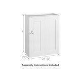 Mabelme Brookings Asma Dolap, 61 cm - 1BW-Beyaz - Option-1