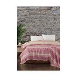 Mabelme Buldan Müslin Yatak Örtüsü Pike Çift KIŞILIK%100 Pamuk 240 x 260 cm Pembe - 10 x 10 cm