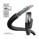 Mabelme – Cat 8 Ağ Kablosu, 40 Gigabit, Esnek ve Kırılmaz Yapı – 10M (Lan Kablosu/ethernet Kablosu, Maksimum Fiber Hızı Iletir ve Oyun/ps5/xbox Için Uygundur, Fiş) - Option-1 - Ahşap