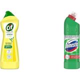 Mabelme Cif Krem Yüzey Temizleyici Limon Kokulu Yağ ve Kireç Sökücü Leke Çıkarıcı 750 Ml(1) Domestos Yoğun Kıvamlı Çamaşır Suyu Maksimum Hijyen Dağ Esintisi, 750 Ml(5) - Option-1