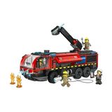 Mabelme City Havaalanı Itfaiye Kamyonu 60499 – 7 Yaş ve Üzeri Çocuklar Için 4 Itfaiyeci Minifigürü ile Koltuklu Ayrıntılı Kokpit Içeren Yaratıcı Oyuncak Araba Yapım Seti, Hediye Fikri (691 Parça) - 0 - Siyah