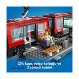 Mabelme City Şehir Merkezi Tramvay Istasyonu 60423-7 Yaş ve Üzeri Kız ve Erkek Çocuklar Için 6 Minifigür ve 1 Yardımcı Köpek Figürü Içeren Araç Yapım Seti, Doğum Günü Hediyesi Fikri (811 Parça) - 0 - Siyah