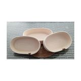 Mabelme Dekoratif 3 Adet Oval Sepet 18 * 28CM Krem Ev Hasır Jüt Çok Amaçlı Düzenleyici Organizer - Kestane Akaju - Option-1