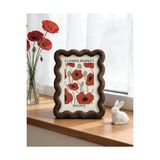 Mabelme Dekoratif Fotoğraf Çerçevesi Koleksiyonu - Doğal Ahşap ve Metal Seçenekli, Modern Masaüstü ve Duvar Çerçevesi (Wavy 13X18 Cm) - -- - Option-1