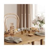 Mabelme Deluxe Homeart Iç Mekan Alevsiz LED Yemek Mumu - 2'li Set - Gerçek Alevli ™ Teknolojisi - Pille Çalışan Mum (38 Cm, Kum) - 0,5 W - Altın