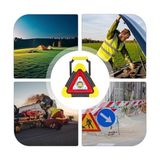 Mabelme Dempower Şarjlı ve Solar Güneş Enerjili Araç Acil Durum Ikaz Lambası, Su Geçirmez, Uyarı Lambası, Güvenlik Üçgeni Dur Işareti, Yol Güvenliği Arıza Alarm Lambası, Taşınabilir Sos Modlu - 0,35 lt