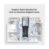 Mabelme Dm AD085 1300 Mbps Dual Band 5.8ghz USB Adaptör Wifi Alıcı Verici Access Point - 0 - Siyah - Option-1