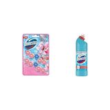 Mabelme Domestos Wc Blok 5'li Güç Tuvalet Bloğu Manolya Ferahlığı Maksimum Hijyen 100 G ve Domestos Yoğun Kıvamlı Çamaşır Suyu Okaliptüs Ferahlığı 750 Ml, 100 G + 750 ml - Option-1