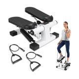 Mabelme Evde Egzersiz Için Mini, LCD Ekran ve Direnç Bantları ile Taşınabilir Merdiven, 117KG Ağırlık Kapasitesi, Tüm Vücut Egzersizi Için Twist Adım LY5001 (LY5001 - Siyah/beyaz) - 000-Siyah