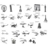 Mabelme Exe 1 Adet Metal 3D Yapboz Puzzel Gümüş Silver Renk Lazer Kesim Zeka Geliştirici Rasgele Yollanacaktır - 001-Renkli - 100 x 100 cm