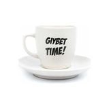 Mabelme Gıybet Time! Krem Türk Kahvesi Fincanı - Hediye Seramik Türk Kahvesi Fincanı