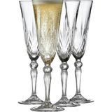Mabelme Glas Melodia Kristal Kadehi 4 Adet 16 cl - 0,05 gr