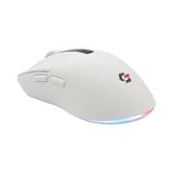 Mabelme Gravion Sharper Rgb Işıklı Kablosuz Gaming Oyucu Mouse 12000 Dpı, Ultra Hafif, Bluetooth + 2.4g Kablosuz + Kablolu, Huano Silent Switch Tıklama, PAW3311 Sensör, 400MAH Batarya, Beyaz Gamer Faresi