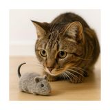 Mabelme Gri Kurmalı Kedi Oyuncağı – Hareketli Fare Şeklinde Peluş Oyuncak – Kediler Için Etkileşimli, Dayanıklı ve Av Içgüdüsünü Tetikleyen Eğlenceli Egzersiz Oyuncağı - 01-Mavi