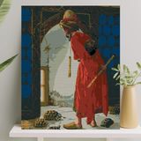 Mabelme Hobi Sanat Sayılarla Boyama Tuval Seti Fırça Boya Dahil (Çıtalı) 40X50 cm - Kaplumbağa Terbiyecisi