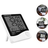 Mabelme Htc-2 Dijital Termometre Sıcaklık ve Nem Ölçer Higrometre Masa Alarm, Problu Dijital Termometre, Problu Sıcaklık ve Nem Ölçer - 001-Beyaz - Option-1
