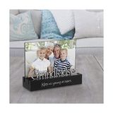 Mabelme International Designs Grandkids Masaüstü Ifadesi Gümüş Kelime Eklentisi Resim Çerçevesi, 4x6, Siyah - -- - Option-1