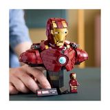 Mabelme | Iron Man Mk4 Büstü 76327, Yetişkin Kadınlar ve Erkekler Için Baskılı Bir Isim Levhası ve Çıkarılabilir Iron Man Minifigürü Içeren Koleksiyonluk Model Yapım Seti, Hediye Fikri (436 Parça) - 0 - Siyah