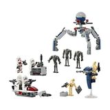 Mabelme Klon Trooper ve Savaş Droidi Savaş Paketi Seti 75372 – 7 Yaş ve Üzeri Kız ve Erkek Çocuklar Için 4 Minifigür ve 5 Droid Içeren Oyuncak Yapım Seti, Doğum Günü Hediyesi Fikri (215 Parça) - 0 - Siyah