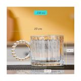 Mabelme Kristal Cam Bardak Seti, 300ML, 6 Parça, Boncuk Kulplu - Option-1 - 0 - Siyah