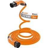 Mabelme Lapp ® Elektrikli Araç Akıllı 22 Kw, 32A, Üç Fazlı, Mod3, 5m Tip2 Şarj Kablosu - Tüm Araçlarla Uyumlu - Option-1