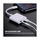 Mabelme Lightning To 3.5mm & Lightning Dönüştürücü | Çift Çıkış Adaptörü | Yüksek Ses Kalitesi ve Hızlı Şarj | Kulaklık Desteği | Şık ve Dayanıklı Tasarım - 0 - Siyah - Option-1