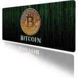 Mabelme Matrix Bitcoin Oyun Gaming Klavye Mouse Pad Masa Matı 70X30CM Kaymaz Kauçuk Taban Dikişli Kenar - Option-1 - 0002 - Beyaz