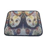 Mabelme Miapet Elekli Desenli Kedi Tuvalet Önü Paspası 60 x 45 cm Beyaz Kedi - 000-Siyah - Option-1