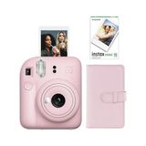 Mabelme Mini 12 Pembe Fotoğraf Makinesi-10'lu Film ve Laporta Albüm Seti - Açık Bej