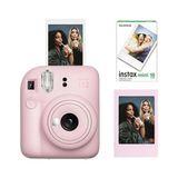 Mabelme Mini 12 Pembe Fotoğraf Makinesi-Çerçeve ve 10'lu Mini Film Seti - Açık Bej